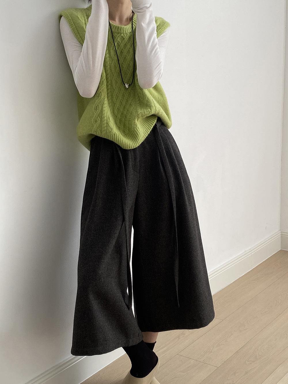 【YP2617】 實拍圓領麻花軟糯針織背心251023