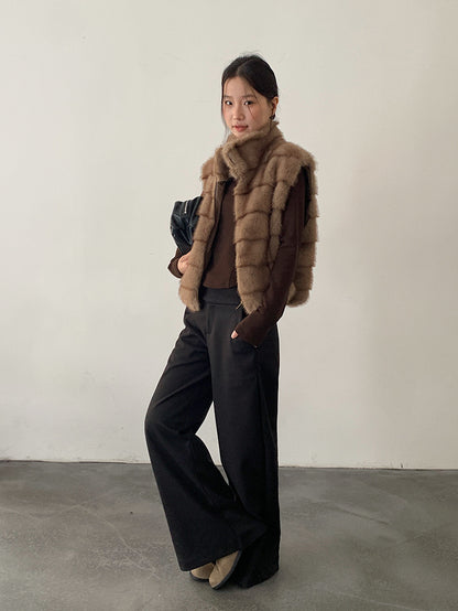 【LD11048】實拍S~XL秋冬毛呢厚款高腰直筒褲251202