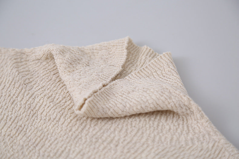 【LD11061】實拍紗網肌理超彈高領修身打底T恤251209