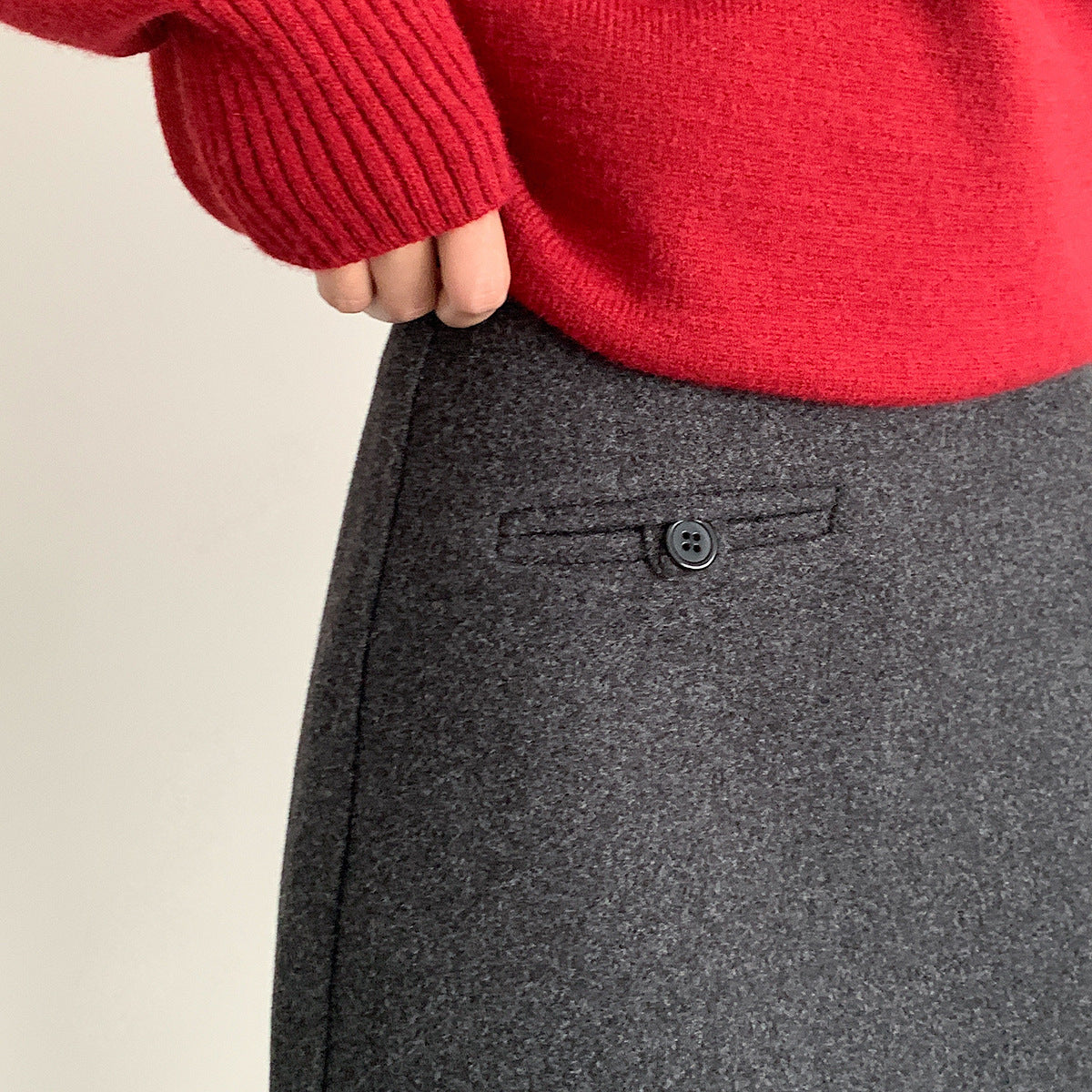 【LD11068】實拍S~XL加厚羊毛呢高腰a字短裙(羊毛10%)251209