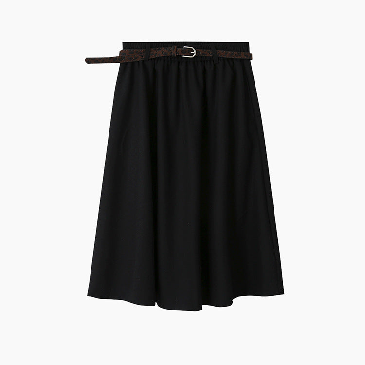 【LD11034】實拍毛呢超顯瘦保暖高腰大裙擺a字裙251124