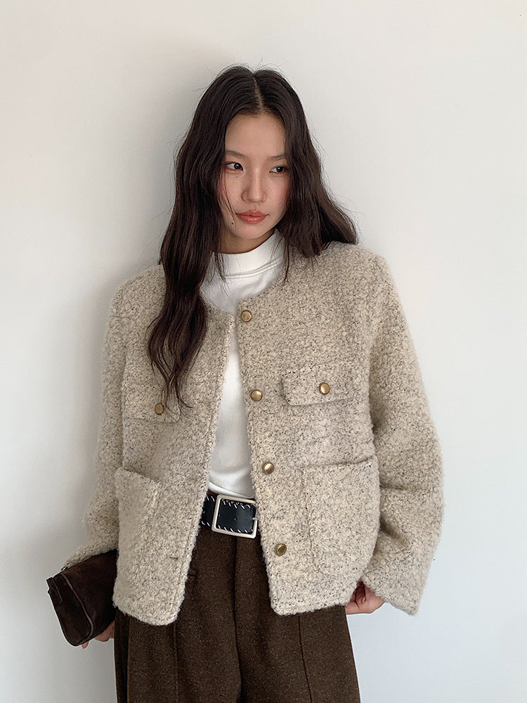 【LD11011】實拍S~XL設計感毛呢西裝闊腿褲251110