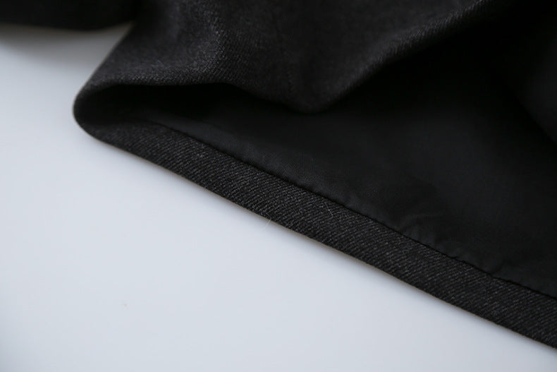 【LD11044】實拍厚款毛呢西裝短褲後鬆緊腰251202