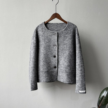 【Y8522】實拍高單氣質簡約綿羊毛呢外套（棉羊毛52%)251106