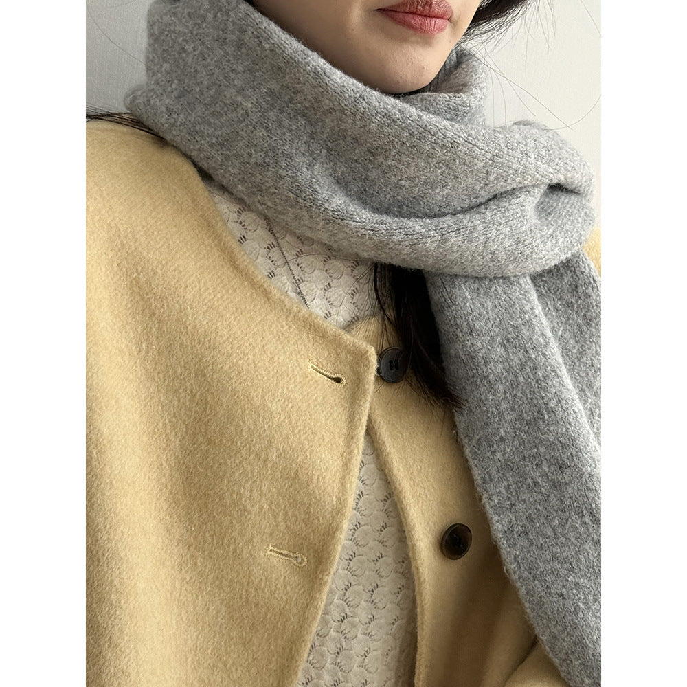 【Y2505】實拍氣質高級感混羊毛針織圍巾251201