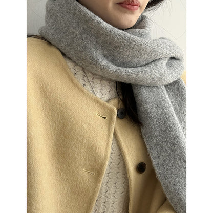 【Y2505】實拍氣質高級感混羊毛針織圍巾251201