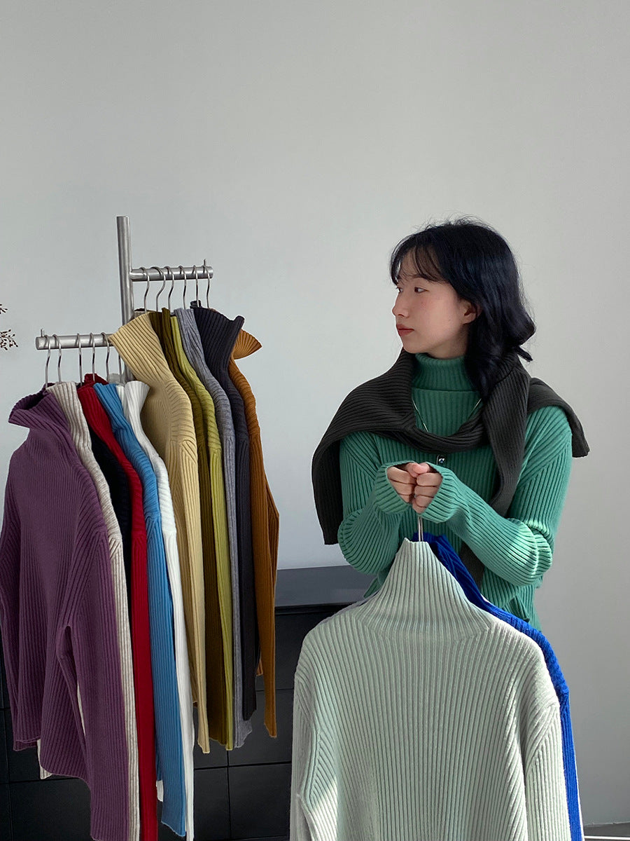 【cimz1388】實拍高領加厚高級感針織毛衣251128