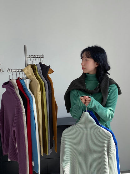 【cimz1388】實拍高領加厚高級感針織毛衣251128