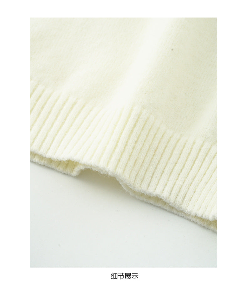 【H5516】實拍高領氣質短袖針織衫251125