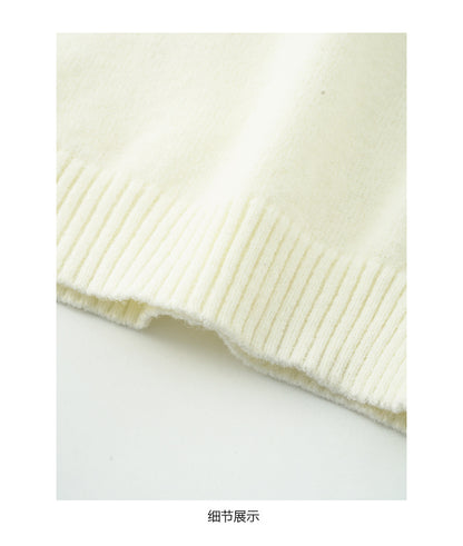 【H5516】實拍高領氣質短袖針織衫251125