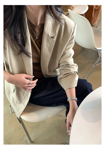 【H5385】實拍韓版秋季顯瘦休閒西裝外套250902