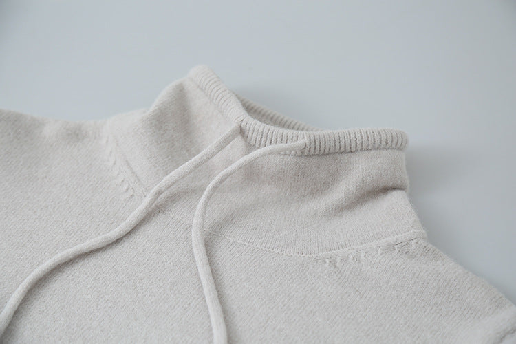 【LD3294】實拍慵懶復古立領羊駝絨針織衫251103