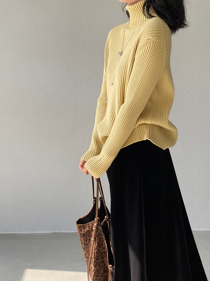 【cimz1388】實拍高領加厚高級感針織毛衣251128