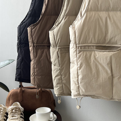 【Y80882】 實拍保暖白鴨絨50%羽絨背心251023
