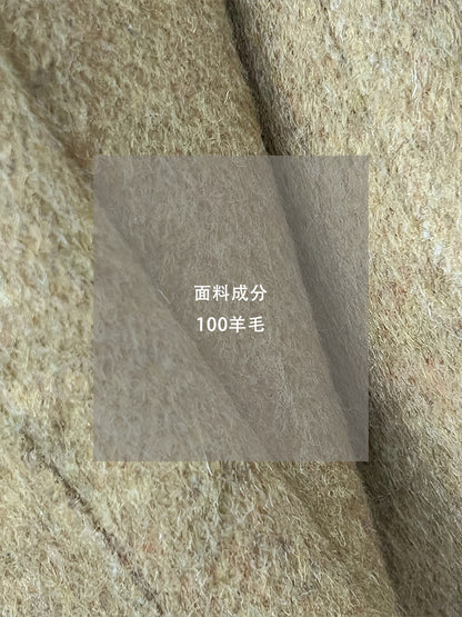 【cimz707】實拍高質感許妍韓系復古系帶氣質雙面100%羊毛大衣外套260102