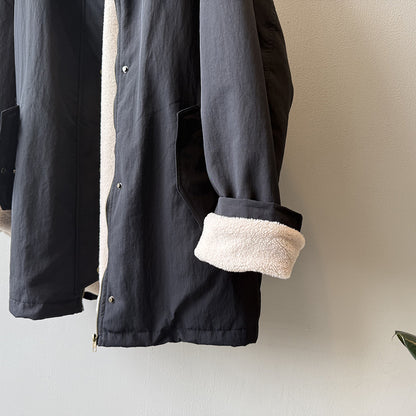 【Y82650】實拍立領帥氣內裡羊羔毛工裝外套251016