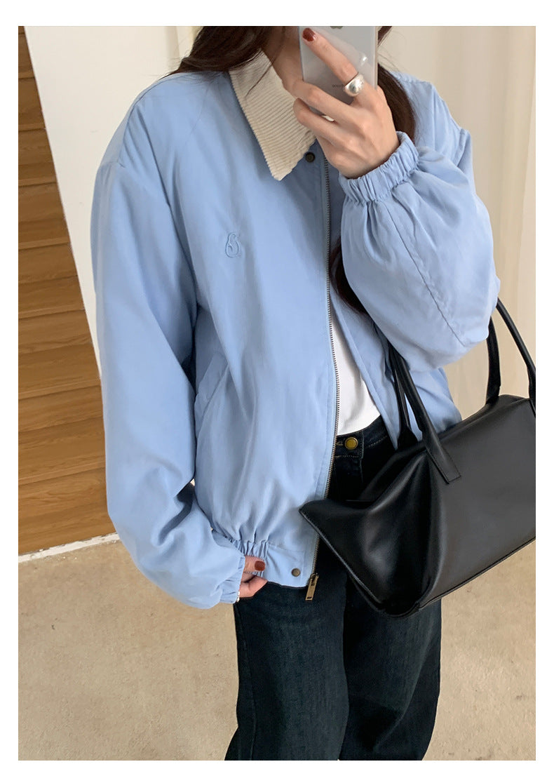 【H5489】實拍復古鋪棉保暖風衣外套251109