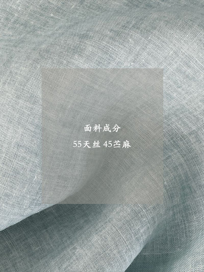 【cimz28012】韓系夏日涼感苧麻天絲☁️寬鬆顯瘦V領無袖背心娃娃裝上衣260514