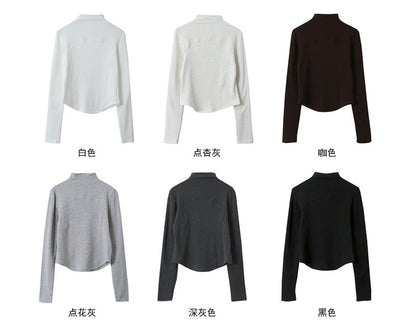 【LD11041】實拍羊绒簡約高領長袖T恤251202