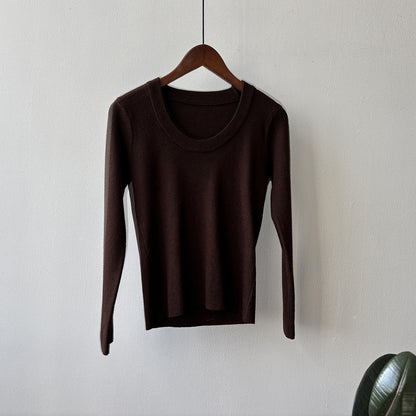 【Y275】實拍冬季U領長袖針織衫251106