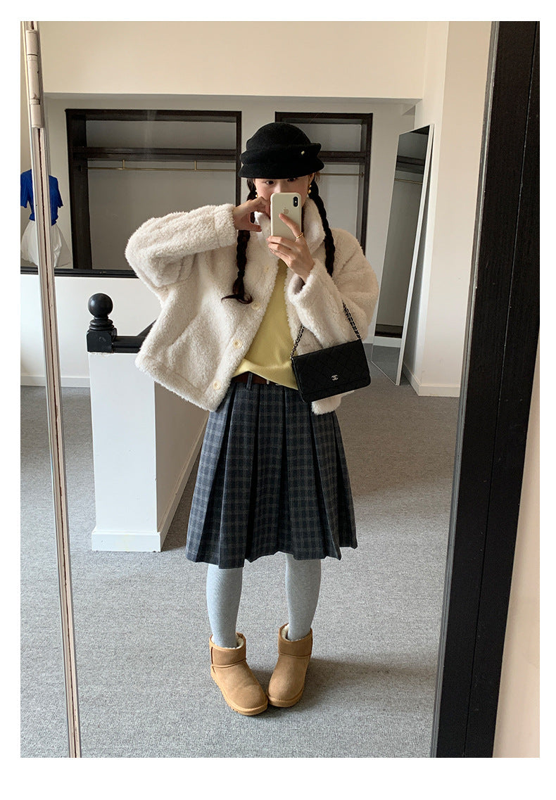 【H5506】實拍 溫柔輕奢皮毛一體保暖仿皮草大衣外套251118