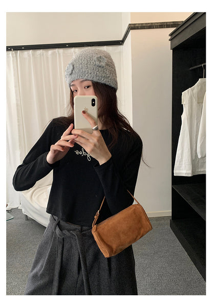 【H5482】實拍磨毛舒適質感刺繡長袖T恤251109