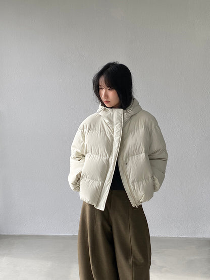 【cimz1728】實拍輕暖90％白鴨絨連帽羽絨外套251201