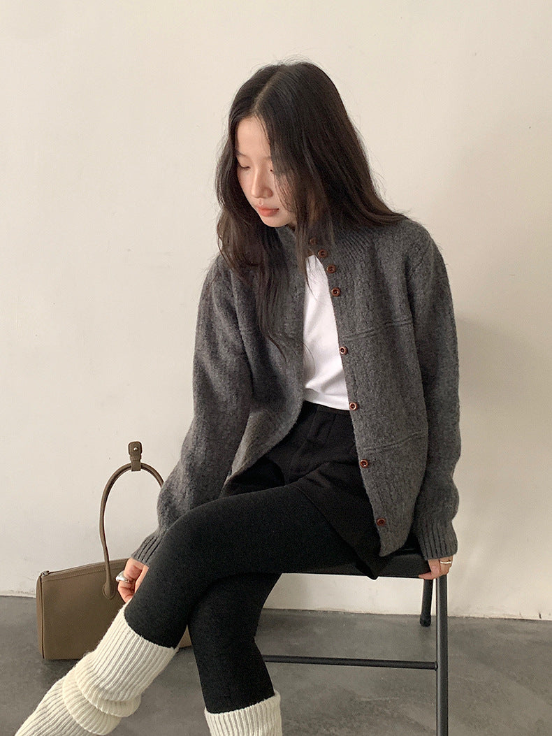 【LD11044】實拍厚款毛呢西裝短褲後鬆緊腰251202