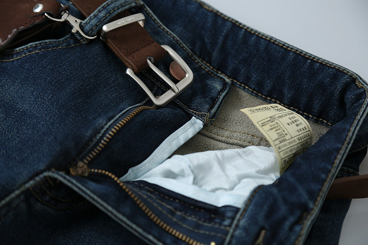 【LD3286】實拍S~XL冬季植絨加絨高腰彈力牛仔褲+鑰匙扣251103