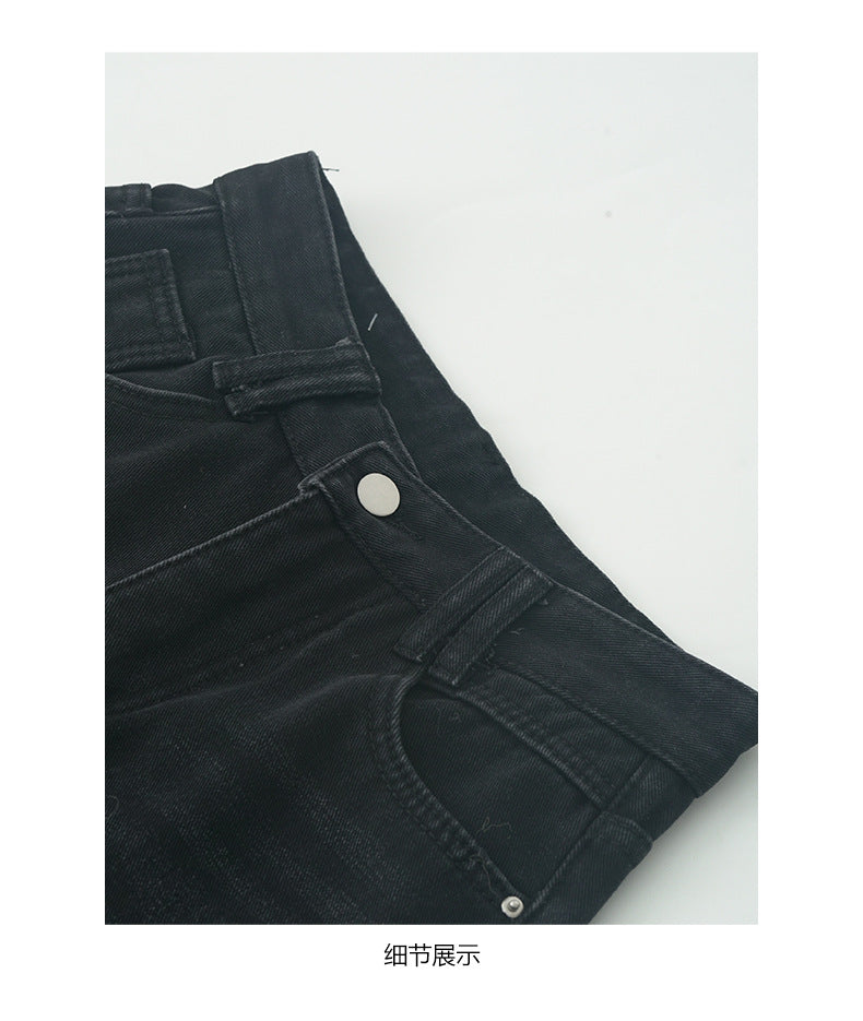 【H5509】實拍S~XL復古加絨加厚高腰直筒牛仔褲251118