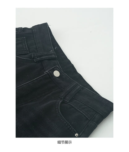 【H5509】實拍S~XL復古加絨加厚高腰直筒牛仔褲251118