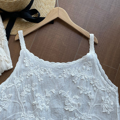【cimYL201】實拍日系棉質重工刺繡提花背心250410