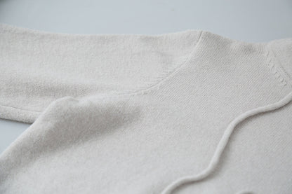 【LD3294】實拍慵懶復古立領羊駝絨針織衫251103