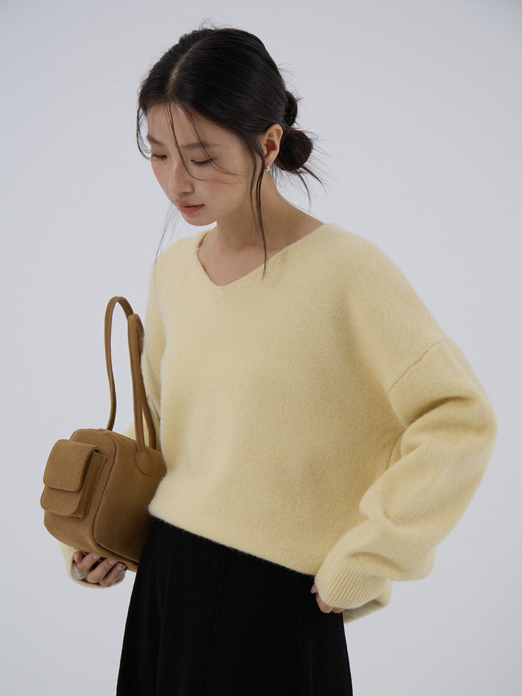 【LD3281】實拍慵懶寬鬆棉羊絨針織毛衣251103