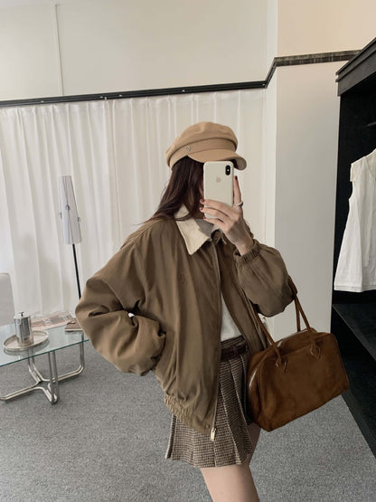 【H5489】實拍復古鋪棉保暖風衣外套251109