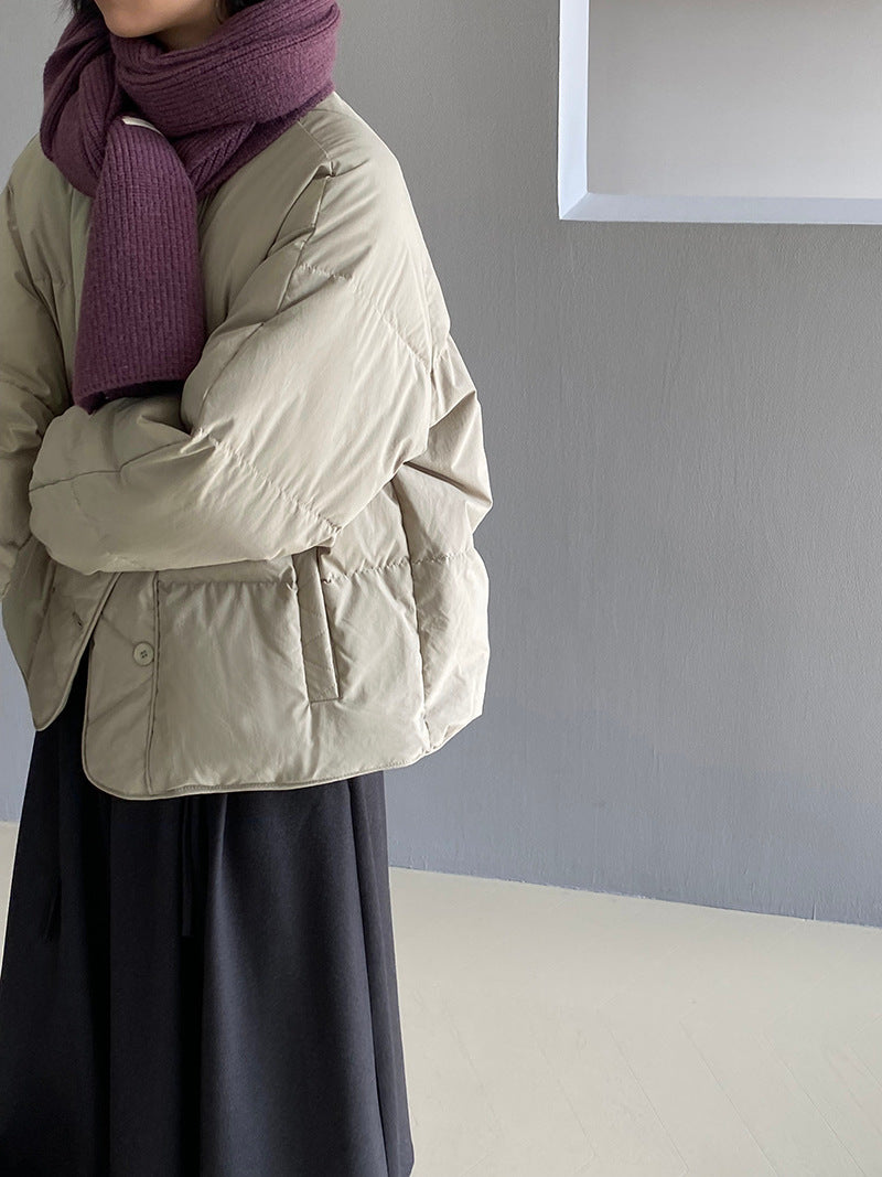 【cimz1010】實拍冬日温暖加厚90％白鴨絨羽絨外套大衣251128