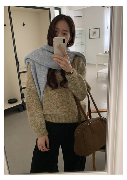 【H5505】實拍復古氣質花紗加厚針織毛衣251118