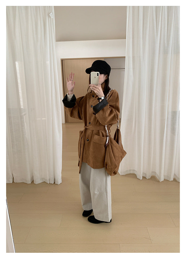 【H566】實拍秋冬高腰斜紋棉挺版西裝長褲（後鬆緊腰）251021