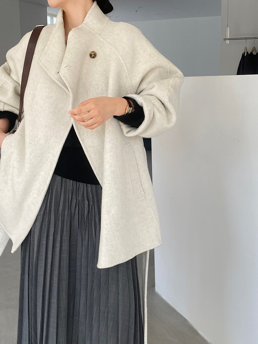 【cimzD6616】實拍高級大氣款雙面羊毛呢廓形外套大衣（100羊毛）251120