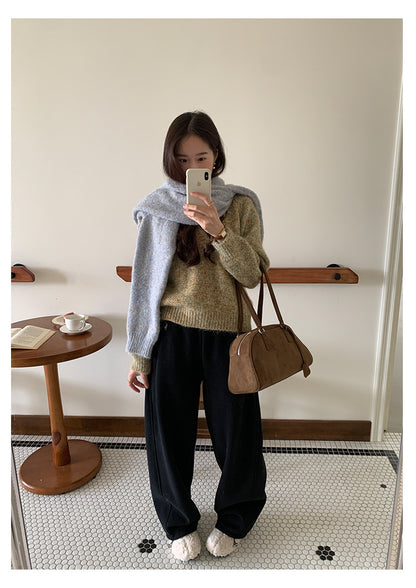 【H5505】實拍復古氣質花紗加厚針織毛衣251118