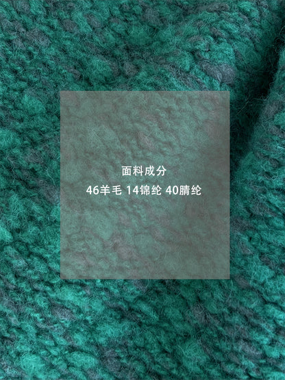 【cimzU1484】實拍早春花紗48%羊毛針織背心260122