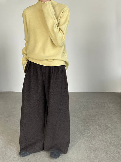 【cimYL713】實拍加厚捲邊半高領保暖針織衫251201