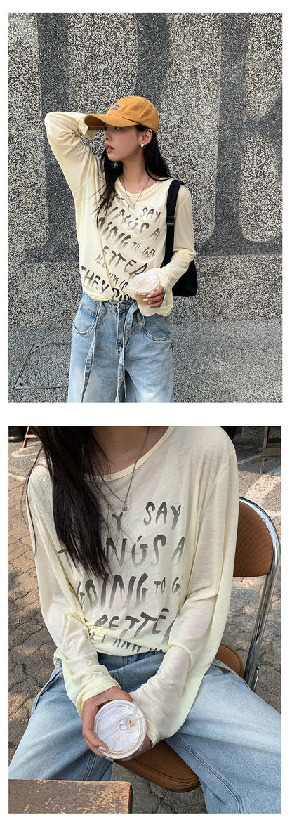 【H5178】實拍夏天印花寬鬆圓領防曬罩衫250415