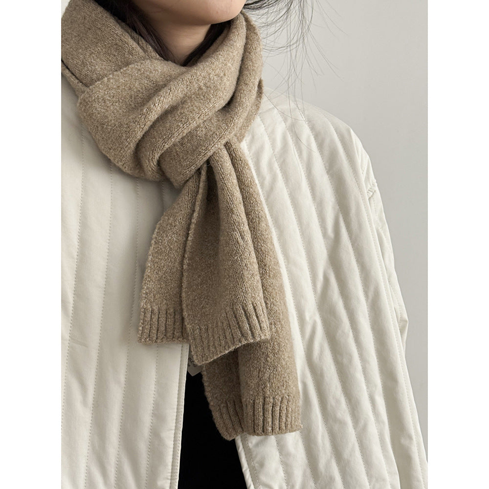 【Y2505】實拍氣質高級感混羊毛針織圍巾251201