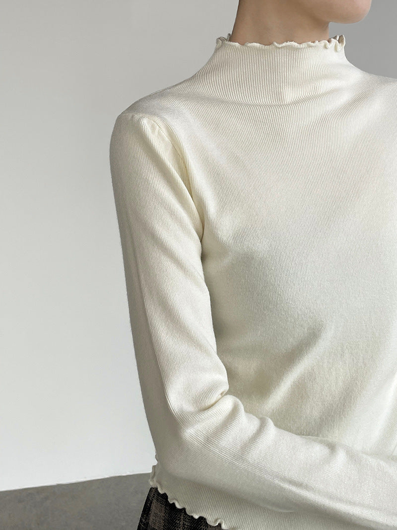 【cimYL223】實拍氣質安迪絨木耳邊針織衫251201