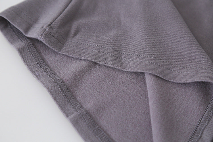 【LD11467】韓系設計感・斜排釦刷毛保暖長袖內搭T恤261026