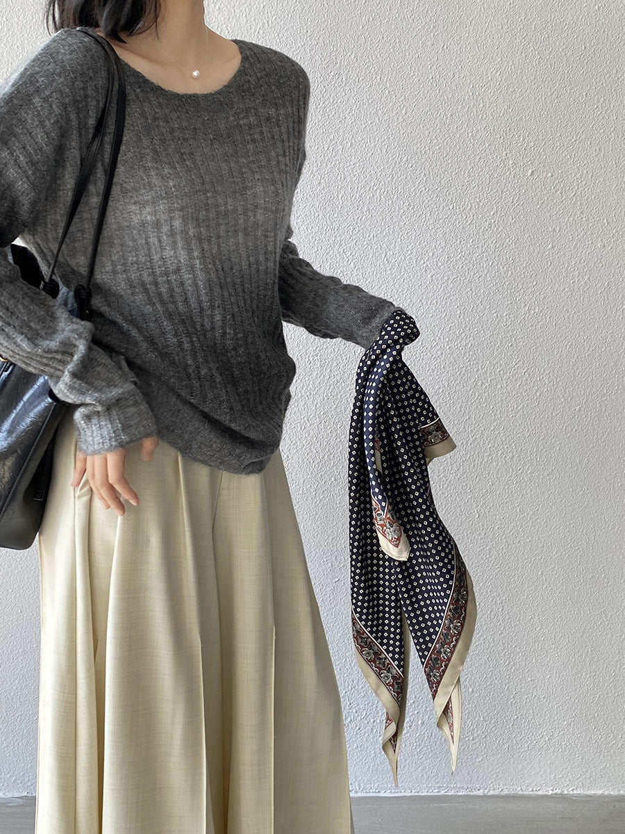 【cim0679】實拍韓國彩虹漸變長袖針織衫（羊毛11%)251114