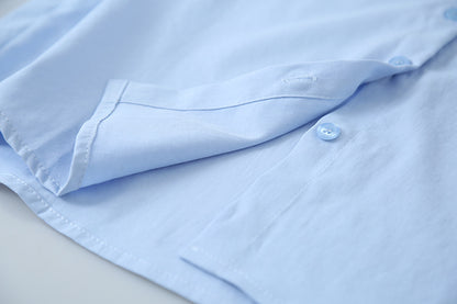 【LD3278】實拍小圓領長袖襯衫+條紋針織背心（分開下單）251103