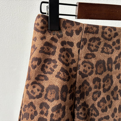 【Y82656】實拍美式復古豹紋A字裙(內有安全褲）251016