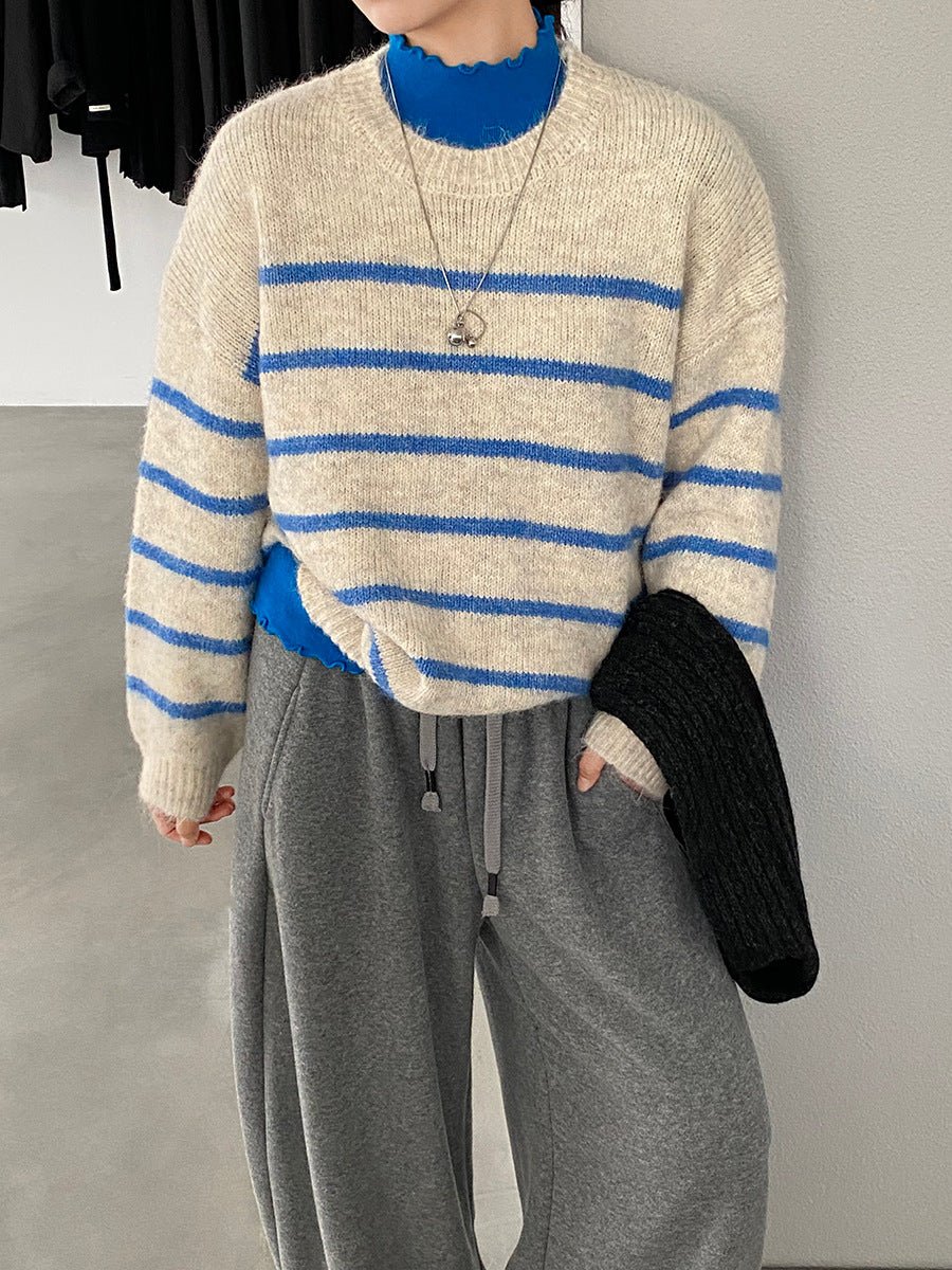 【cimz8925】實拍冬季復古圓領氣質針織毛衣251120